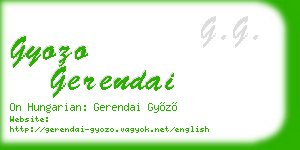 gyozo gerendai business card