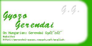 gyozo gerendai business card